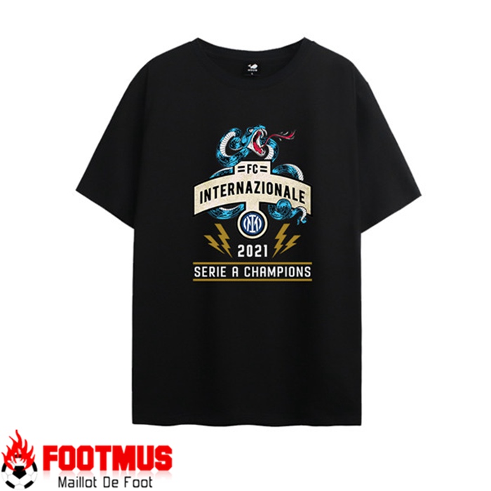 Or Noir Série 2021 Boutique T-Shirts Inter Milan Serie A Champions Noir 2021