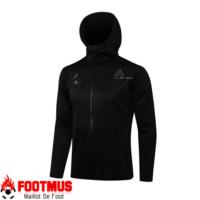 Nouveaux Veste A Capuche Real Madrid Noir 2021/2022
