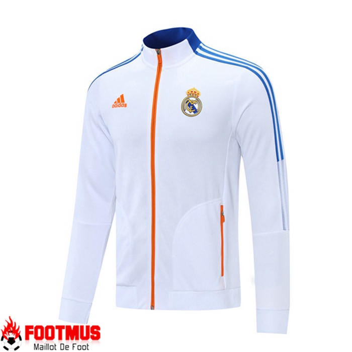 Nouveaux Veste Foot Real Madrid Blanc 2021/2022