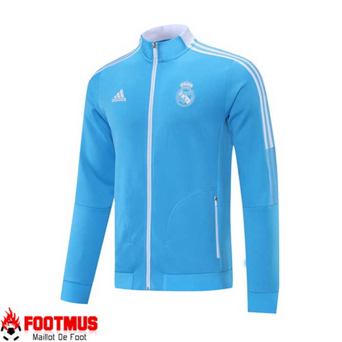 Nouveaux Veste Foot Real Madrid Bleu 2021/2022