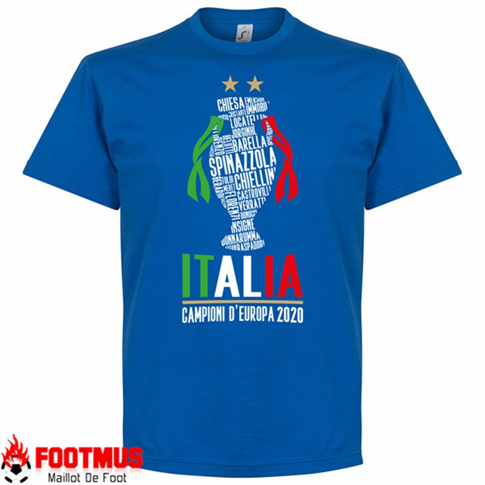 T-Shirts Italie UEFA Euro 2020 Champions Bleu - GXHTS02
