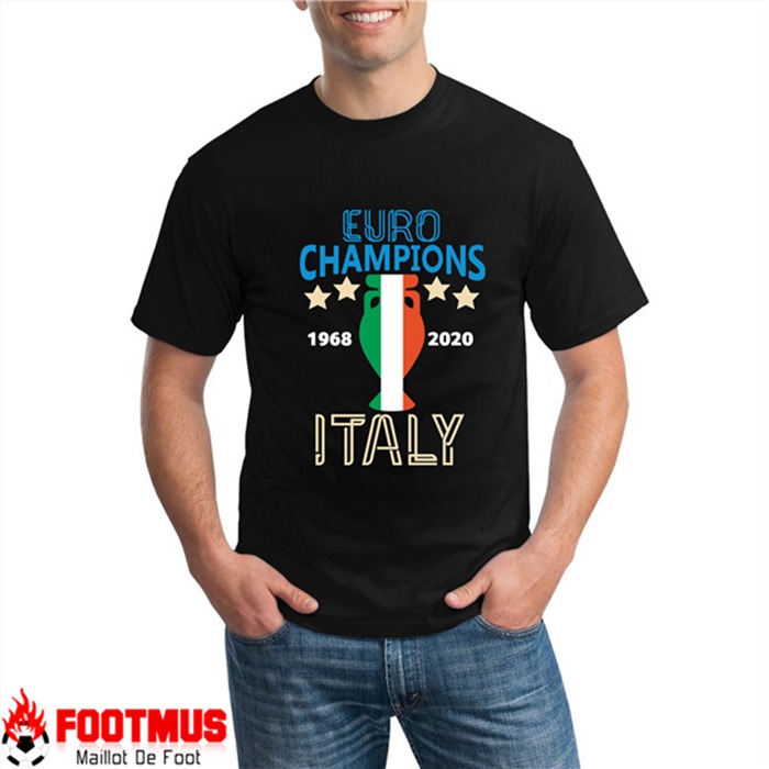 T-Shirts Italie UEFA Euro 1968 - 2020 Champions Noir - GXHTS08