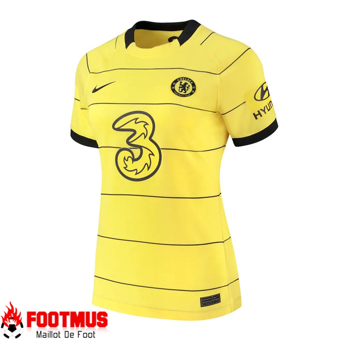 Maillot De Foot FC Chelsea Exterieur Femme Jaune 2021/2022