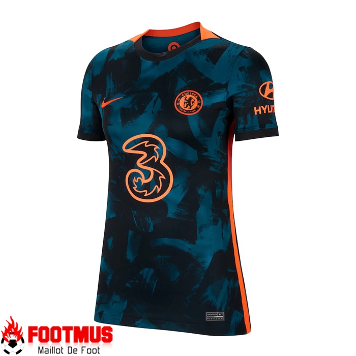Maillot De Foot FC Chelsea Third Femme Vert/Noir 2021/2022