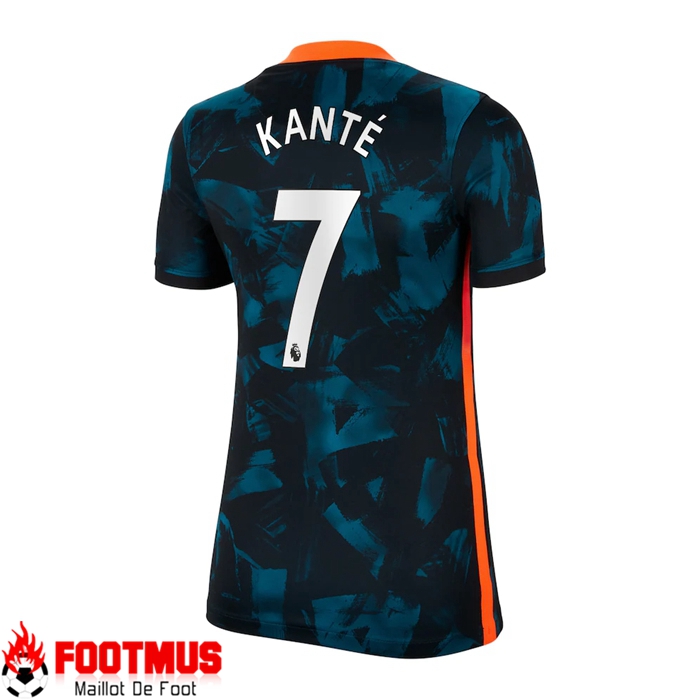 Maillot FC Chelsea (N'GOLO KANTÉ 7) Third Femme Vert/Noir 2021/2022