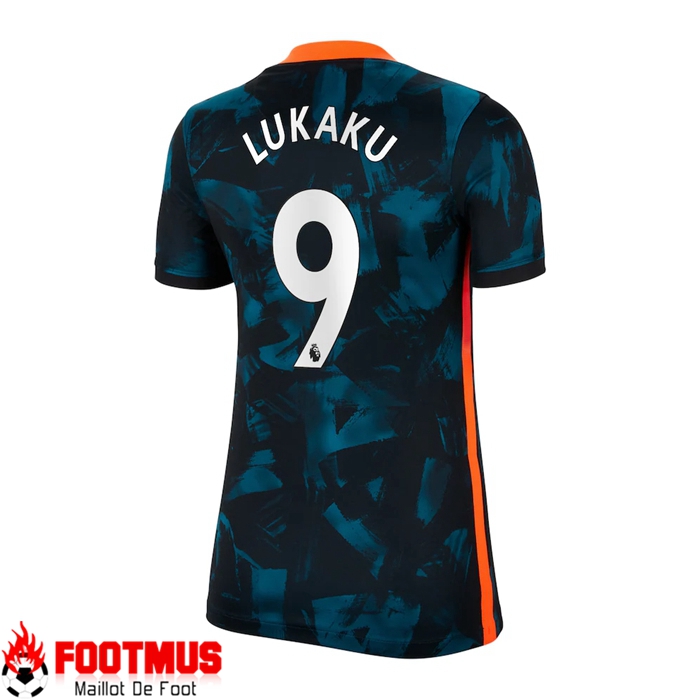 Maillot FC Chelsea (ROMELU LUKAKU 9) Third Femme Vert/Noir 2021/2022