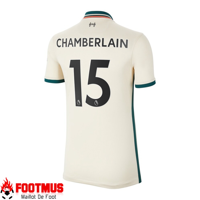 Maillot FC Liverpool（Chamberlain 15）Exterieur Femme Bronzer 2021/2022