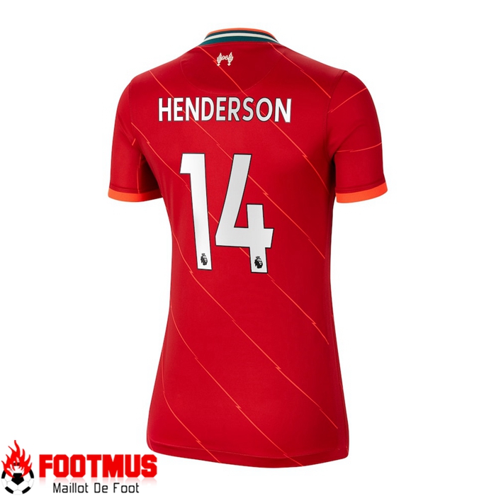 Maillot FC Liverpool（HENDERSON 14）Domicile Femme Rouge 2021/2022