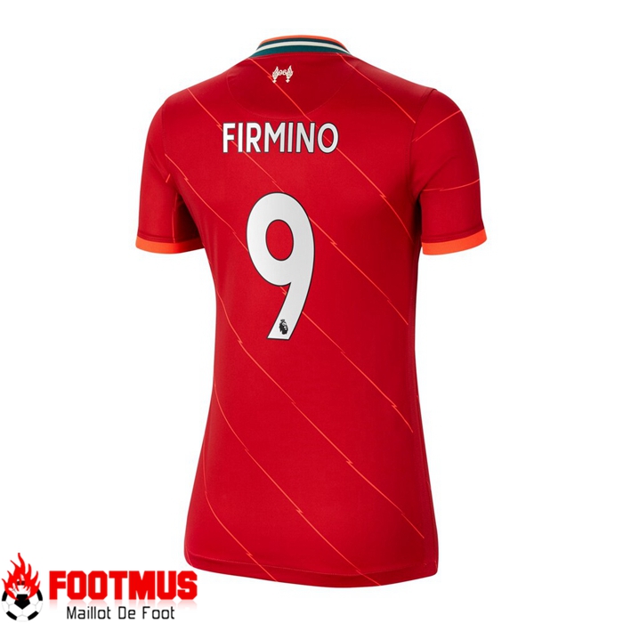 Maillot FC Liverpool（ROBERTO FIRMINO 9）Domicile Femme Rouge 2021/2022