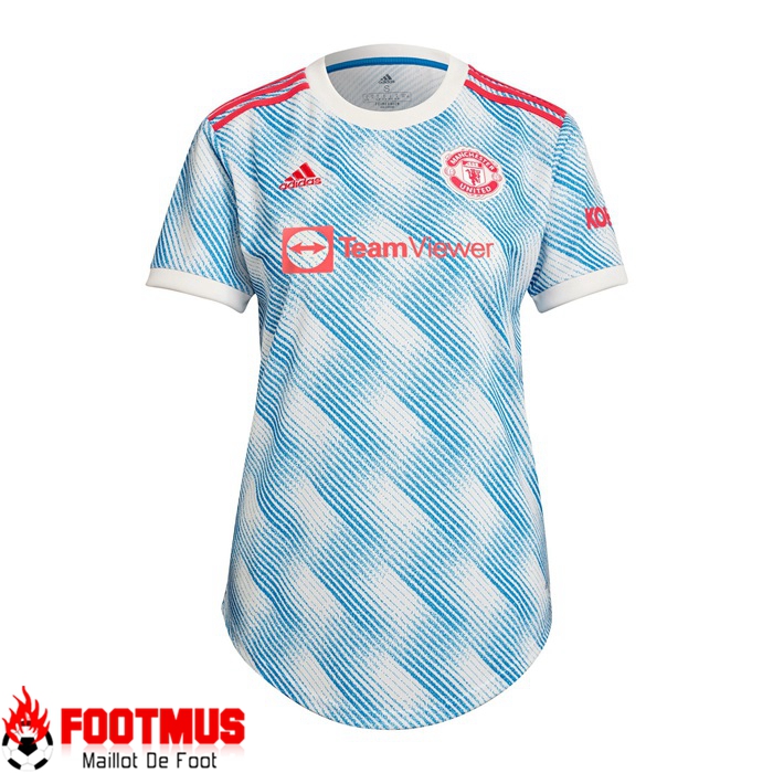 Maillot De Foot Manchester United Exterieur Femme Bleu/Blanc 2021/2022