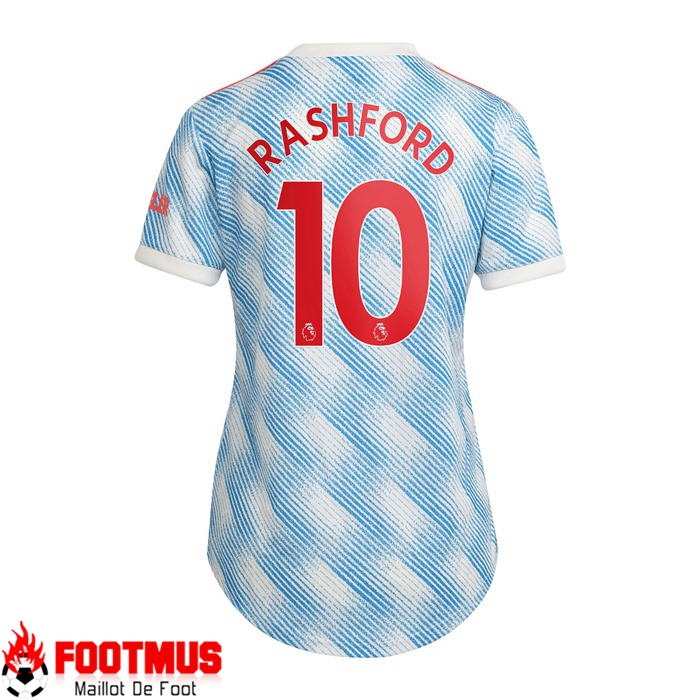 Maillot Manchester United (RASHFORD 10) Exterieur Femme Bleu/Blanc 2021/2022