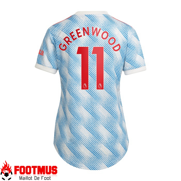 Maillot Manchester United (GREENWOOD 11) Exterieur Femme Bleu/Blanc 2021/2022