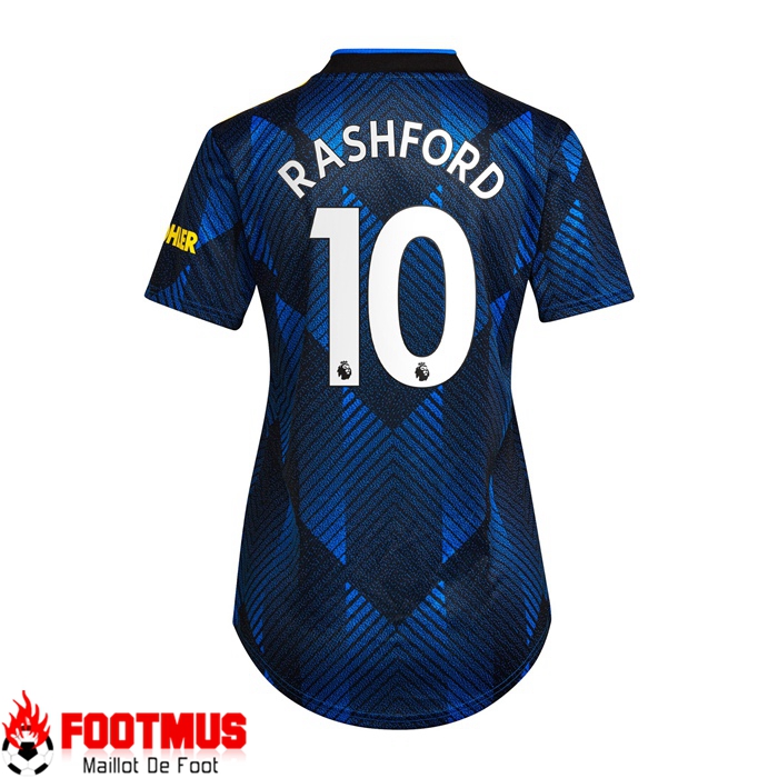 Maillot Manchester United (RASHFORD 10) Third Femme Bleu 2021/2022