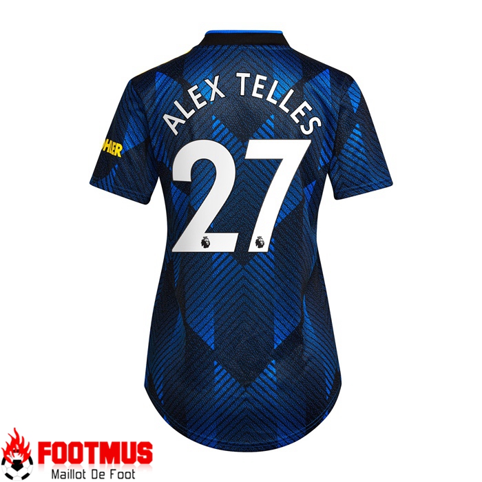 Maillot Manchester United (Alex Telles 27) Third Femme Bleu 2021/2022