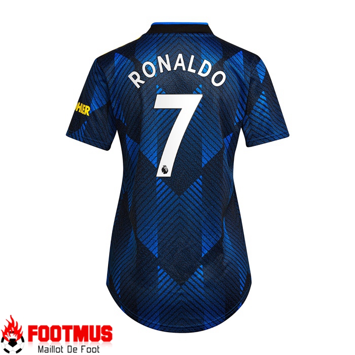 Maillot Manchester United (RONALDO 7) Third Femme Bleu 2021/2022