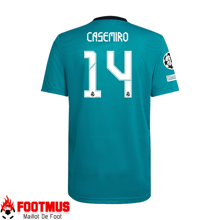 Maillot Real Madrid (CASEMIRO 14) Third Bleu Vert 2021/2022