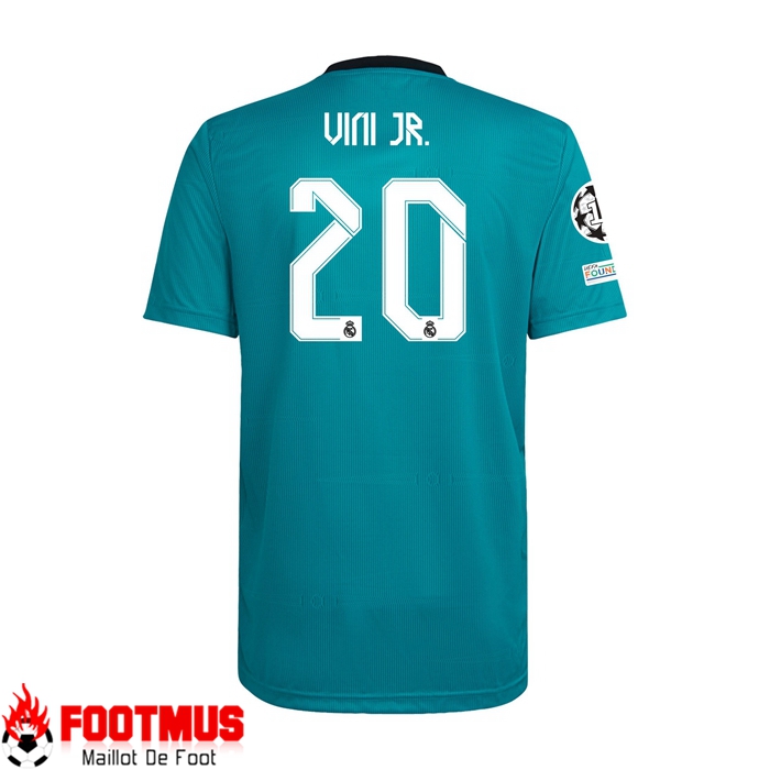 Maillot Real Madrid (VINICIUS JR. 20) Third Bleu Vert 2021/2022