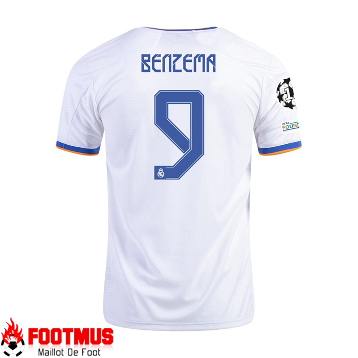 Maillot Real Madrid (KARIM BENZEMA 9) Domicile Blanc 2021/2022