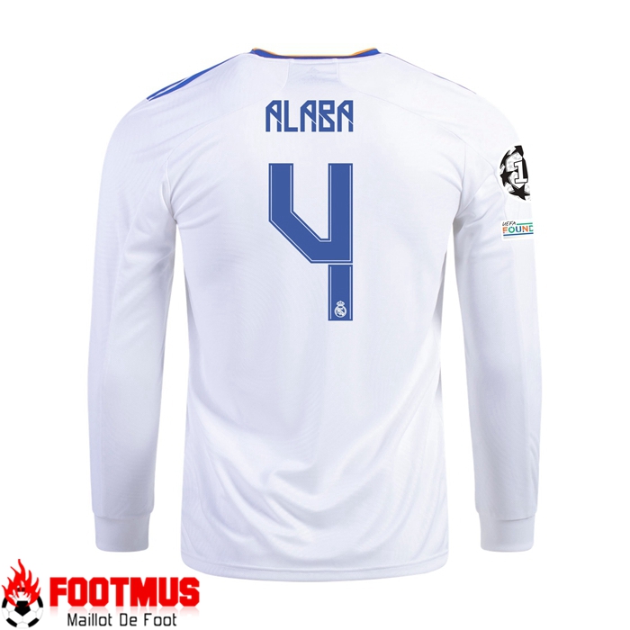 Maillot Real Madrid (SERGIO RAMOS 4) Domicile Manche Longue Blanc 2021/2022