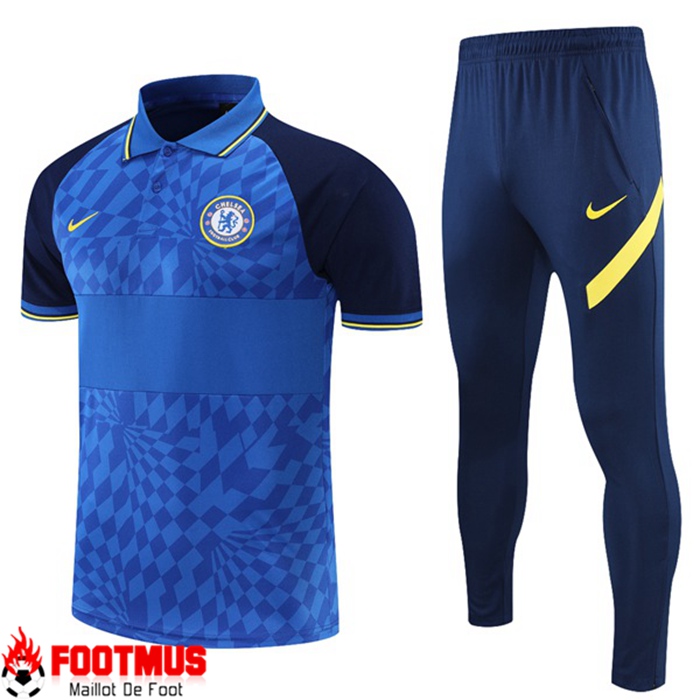 Ensemble Polo FC Chelsea + Pantalon Bleu/Noir 2021/2022