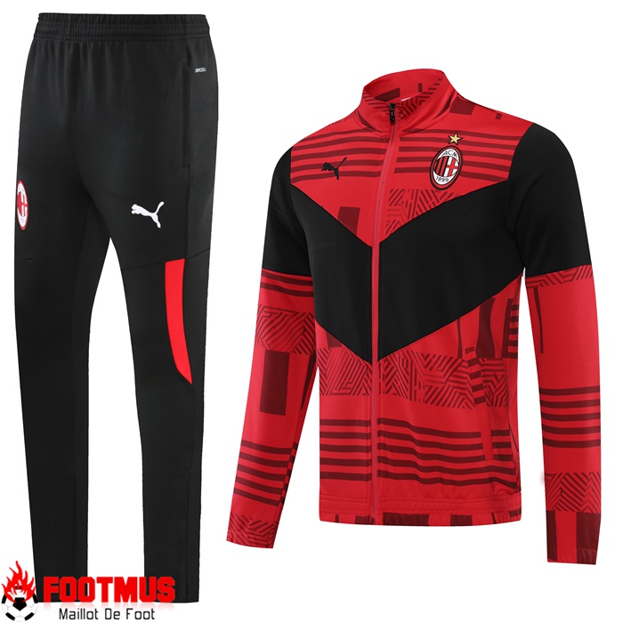 Ensemble Survetement de Foot - Veste Milan AC Rouge 2022/2023