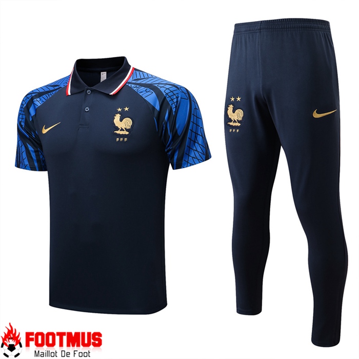 Ensemble Polo Foot France Bleu Marin 2022/2023
