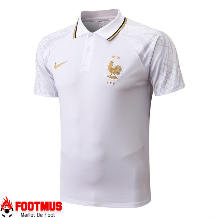 Polo Foot France Blanc 2022/2023