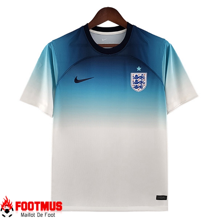 Maillot de Foot Angleterre Blanc/Bleu Coupe du monde 2022