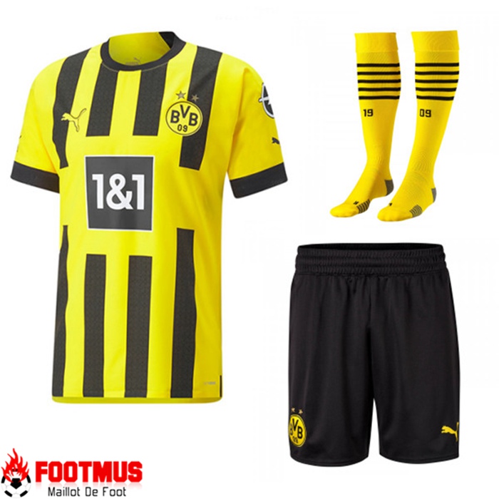 Ensemble Maillot Foot Dortmund BVB Domicile (Short + Chaussettes) 2022/2023