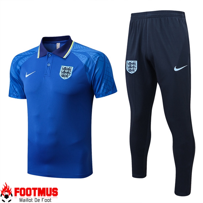 Ensemble Polo Foot Angleterre Bleu 2022/2023