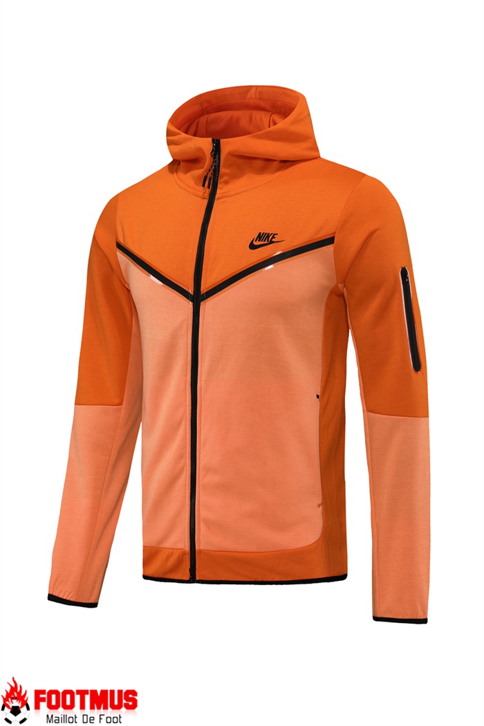 Creation Ensemble Veste A Capuche Survetement Foot Nike Orange 2022/2023