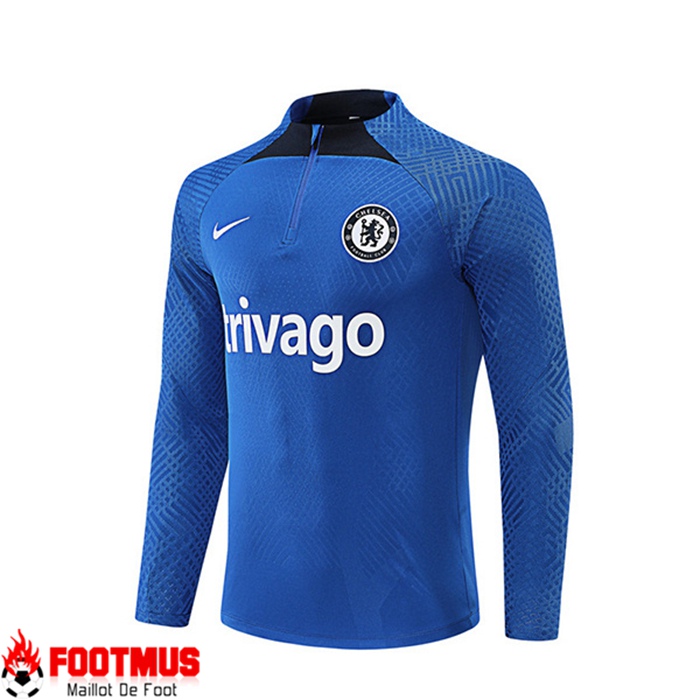 Sweatshirt Training FC Chelsea Bleu/Noir 2022/2023