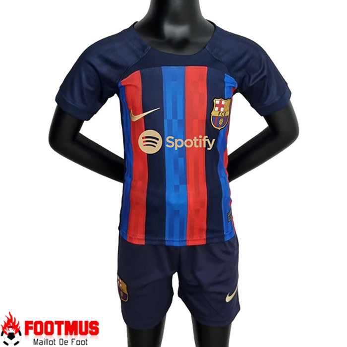 Nouveau Maillot de Foot FC Barcelone Enfant Domicile 2022/2023