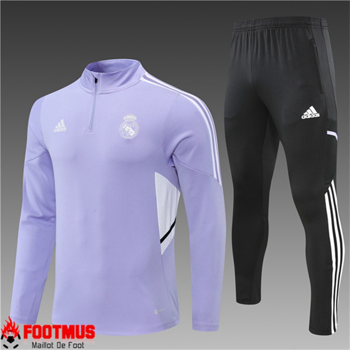Ensemble Survetement de Foot Real Madrid Enfant Pourpre 2022/2023