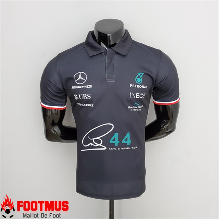 Polo F1 Mercedes Benz Noir #44 HAMILTON 2022