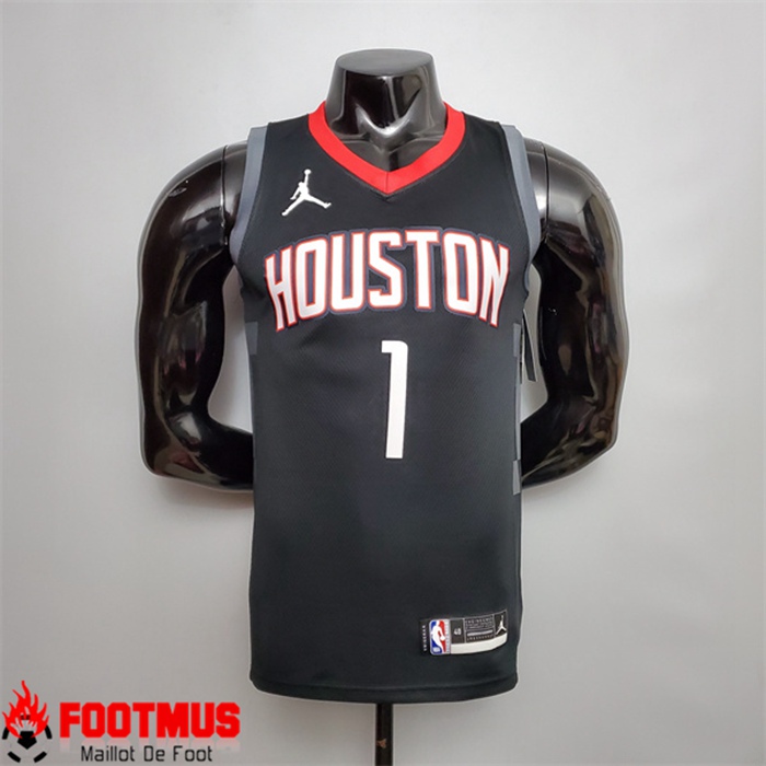 Maillot Houston Rockets (McGrady #1) Noir Jordan Theme Limited City Edition