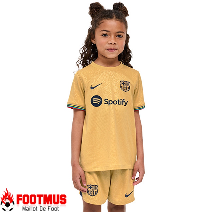 Nouveau Maillot de Foot FC Barcelone Enfant Exterieur 2022/2023