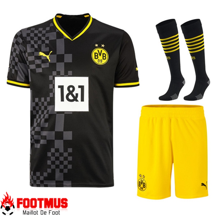 Ensemble Maillot Foot Dortmund Exterieur (Short + Chaussettes) 2022/2023