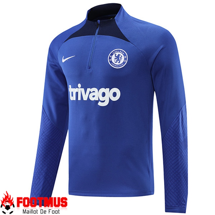 Sweatshirt Training FC Chelsea Bleu/Noir 2022/2023