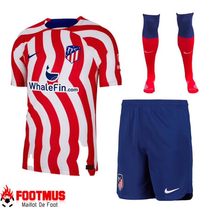 Ensemble Maillot Foot Atletico Madrid Domicile (Short + Chaussettes) 2022/2023