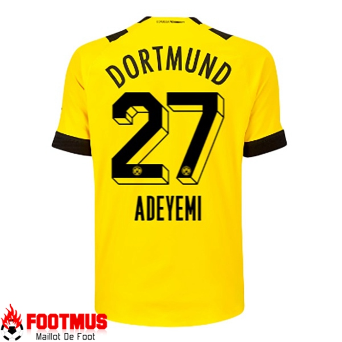 Maillot de Foot Dortmund BVB (ADEYEMI #27) 2022/23 Domicile