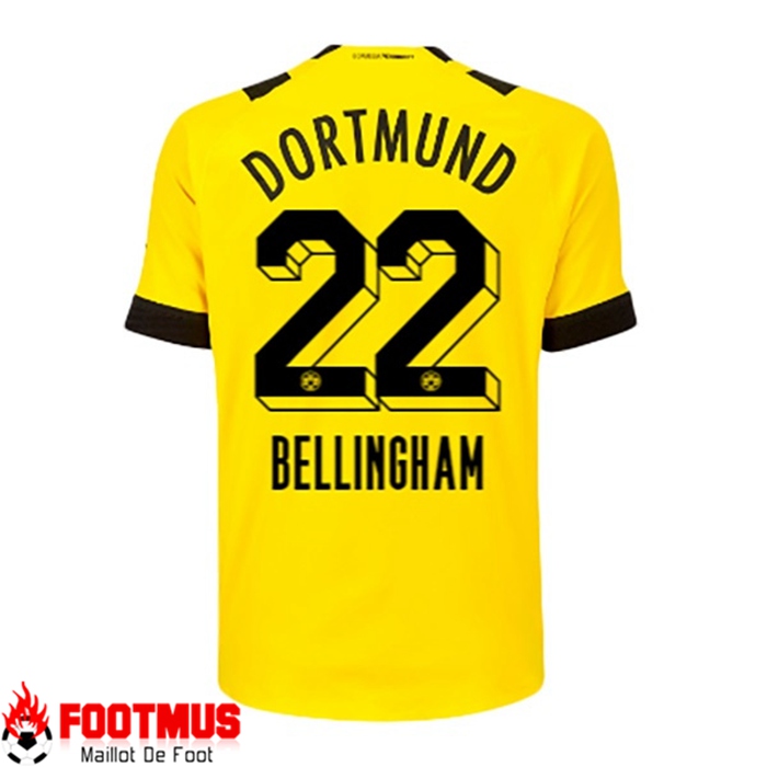 Maillot de Foot Dortmund BVB (BELLINGHAM #22) 2022/23 Domicile