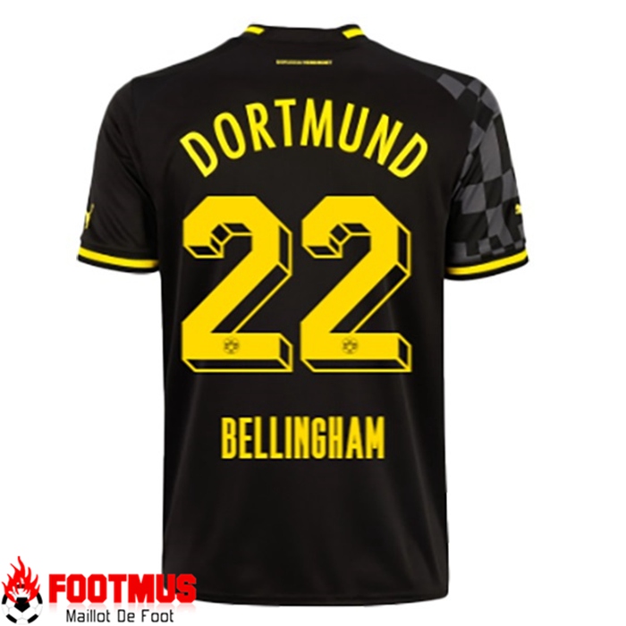 Maillot de Foot Dortmund BVB (BELLINGHAM #22) 2022/23 Exterieur