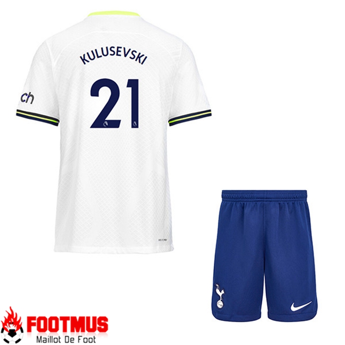 Maillot de Foot Tottenham Hotspur (KULUSEVSKI #21) Enfants Domicile 2022/23