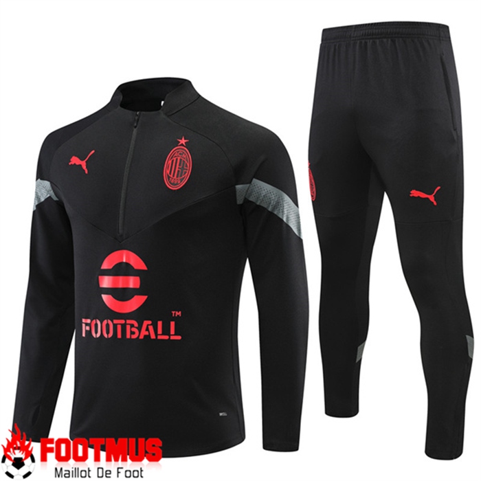 Ensemble Survetement de Foot Milan AC Noir 2022/2023