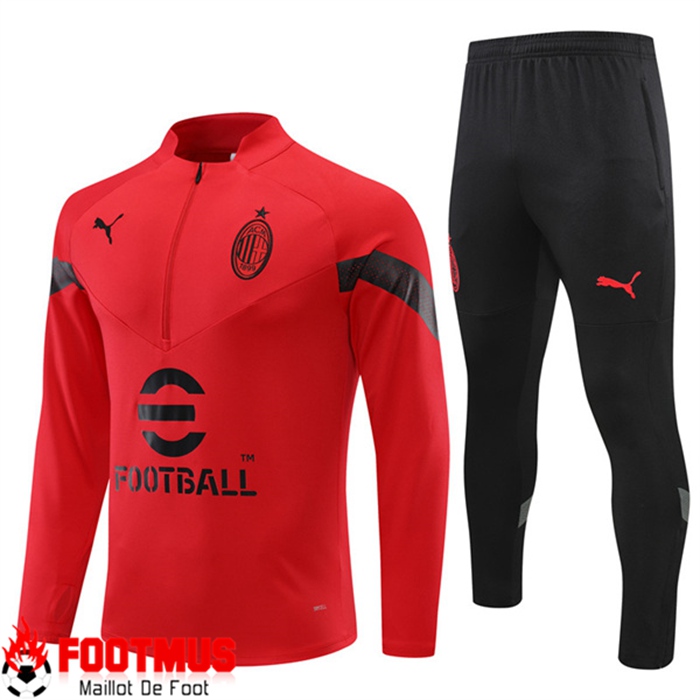 Ensemble Survetement de Foot Milan AC Rouge 2022/2023