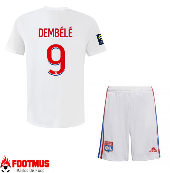 Maillot de Foot Lyon (DEMBÉLÉ #9) Enfant Domicile 2022/2023