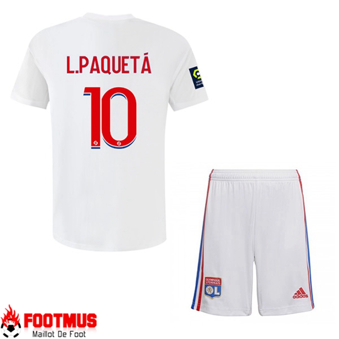 Maillot de Foot Lyon (L.PAQUETÁ #10) Enfant Domicile 2022/2023