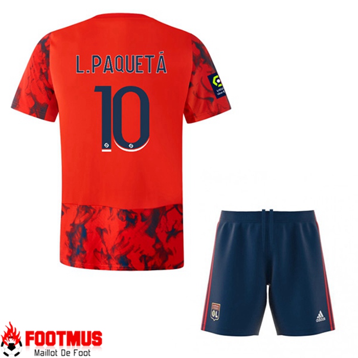 Maillot de Foot Lyon (L.PAQUETÁ #10) Enfant Exterieur 2022/2023
