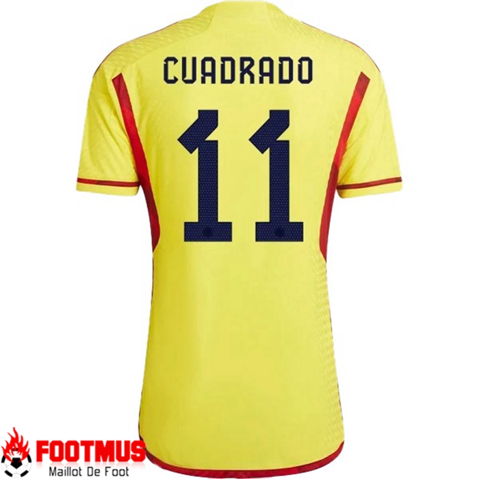 Plus Beau Maillot Equipe Foot Colombie (CUADRADO 11) 2022/2023 Domicile Moins Cher